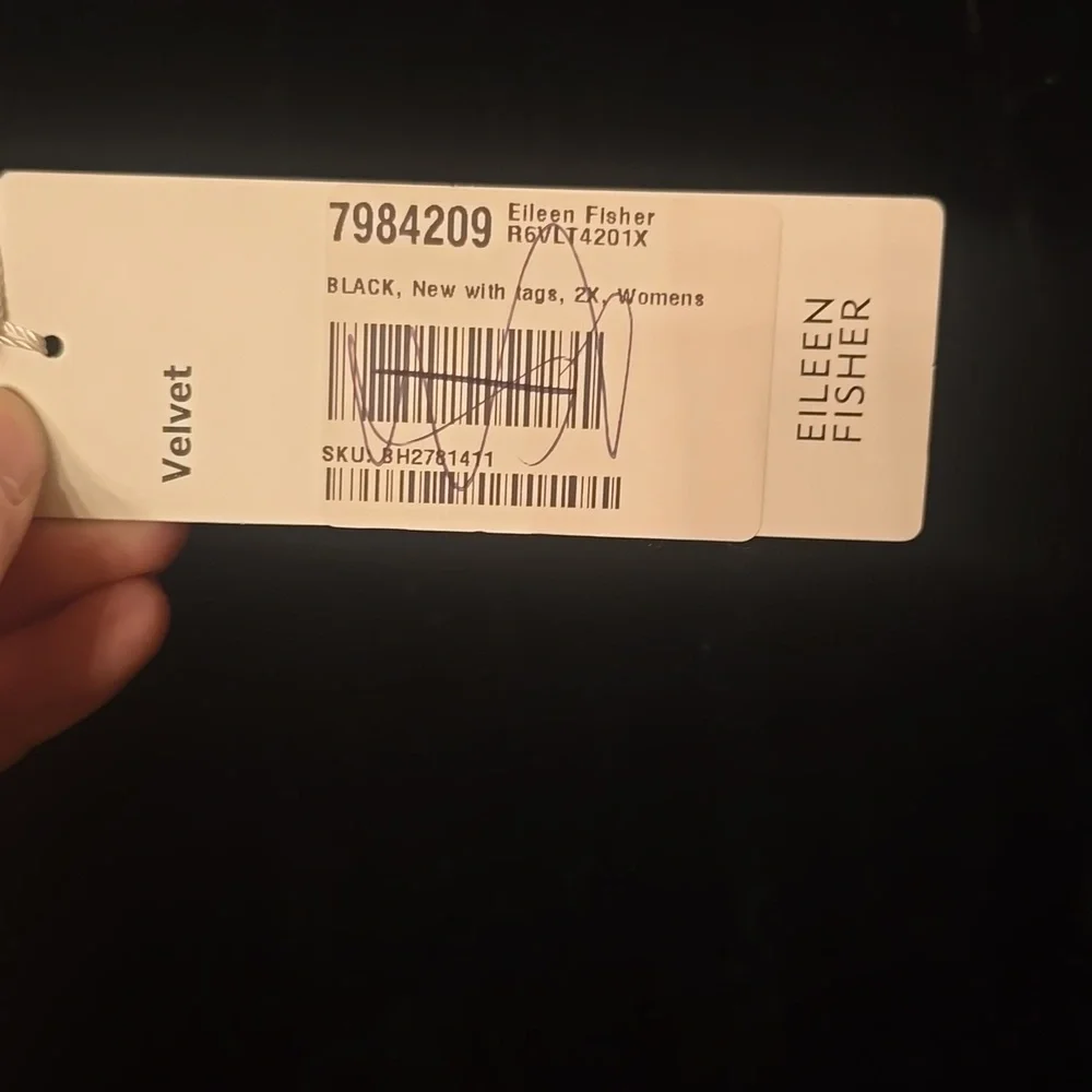 NWT Eileen Fisher Velvet Black Banteau Kimono Top Women's 2x - Picture 6 of 11